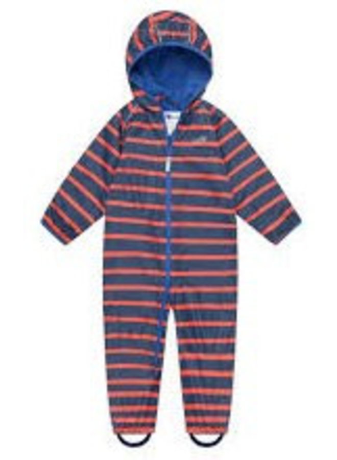 Durable rain suit ECOSPLASH, red / blue stripe | 6-12 months