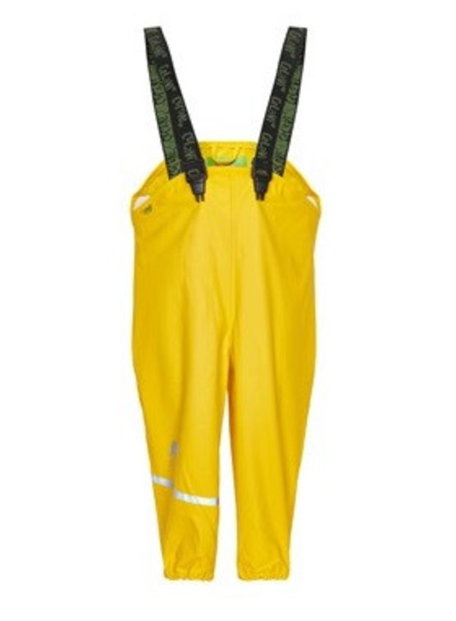 Yellow children's rain pants with suspenders | 70-100