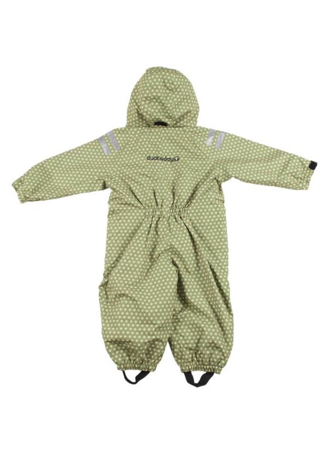Durable children's rain suit - Funky Green