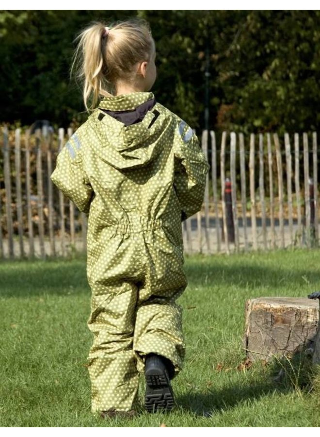 Durable children's rain suit - Funky Green