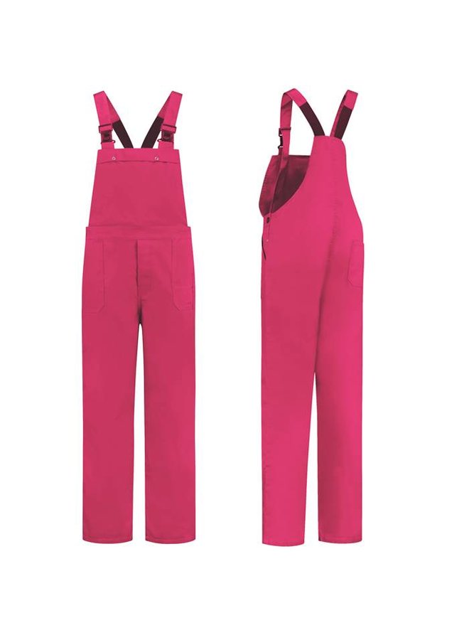 Fuchsia Pink Dungarees | unisex model | ladies and gentlemen