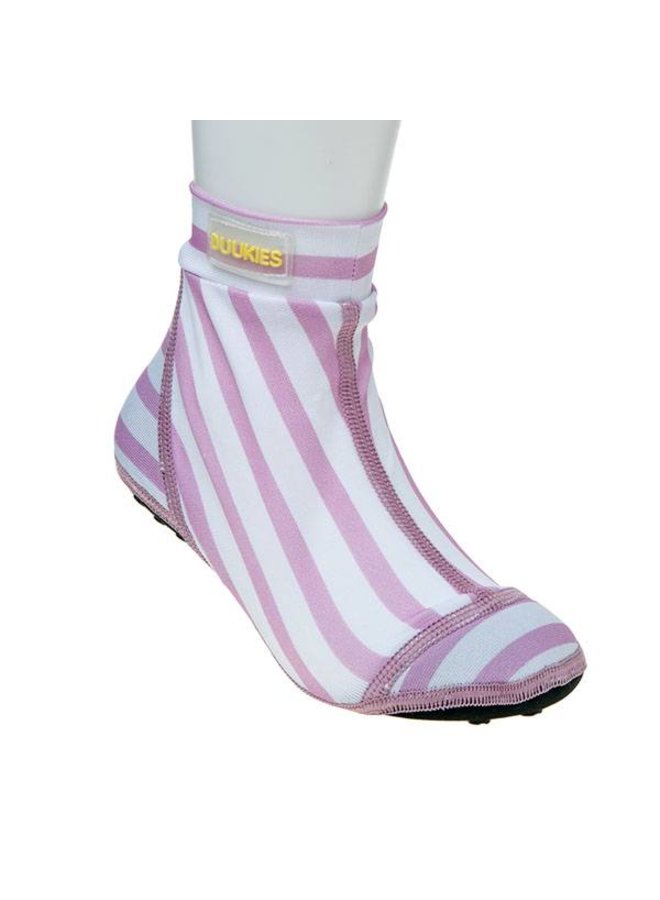 Beachsock- Stripe Pink White