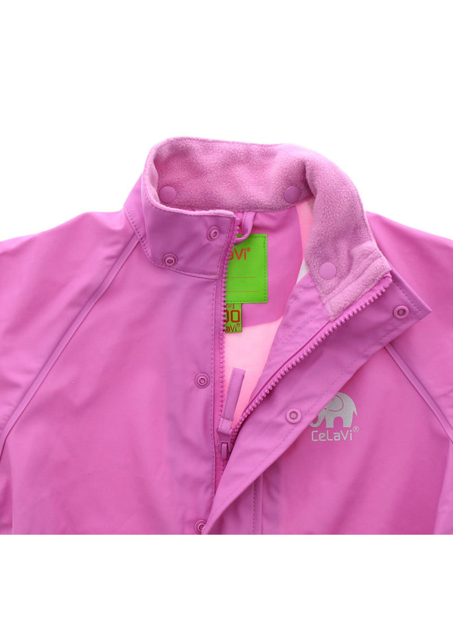 Waterproof pink children's raincoat | 80-140