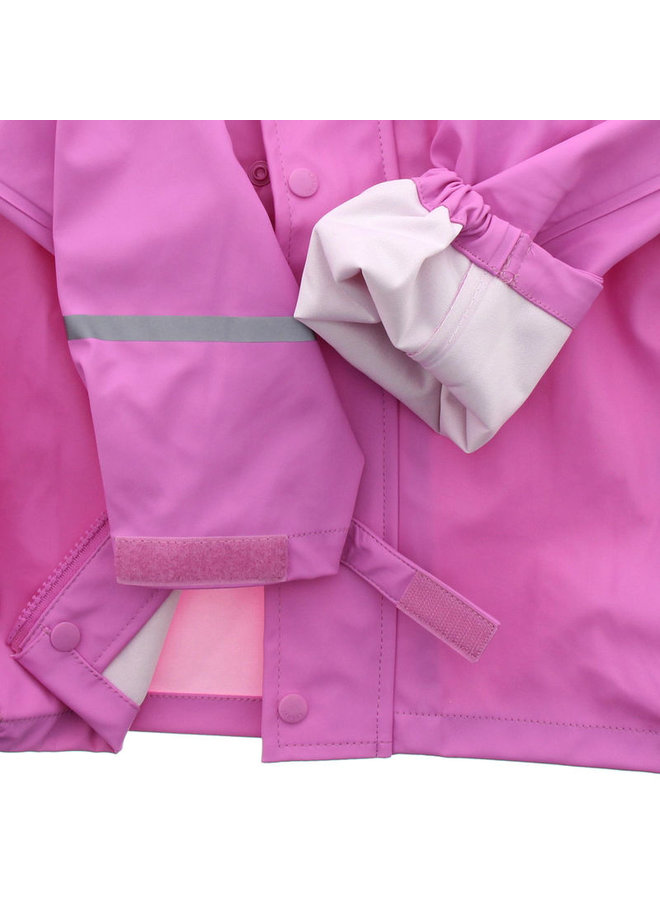 Waterproof pink children's raincoat | 80-140