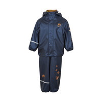 thumb-Kinderregenpak Metallic | Vlinders| navy| 80-120-2