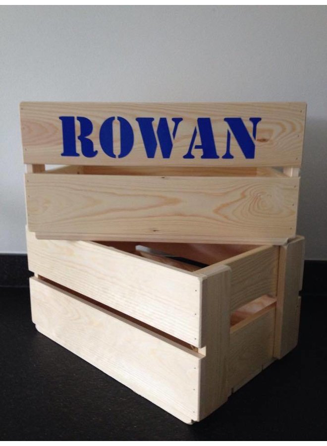 Toy crate, box with name