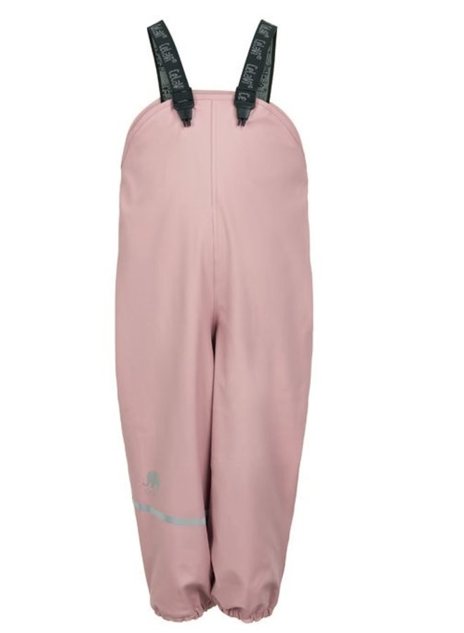 Fleece lined children's rain pants in 