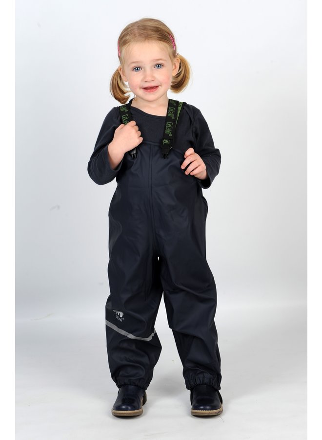 Navy children's rain pants with suspenders | 70-100
