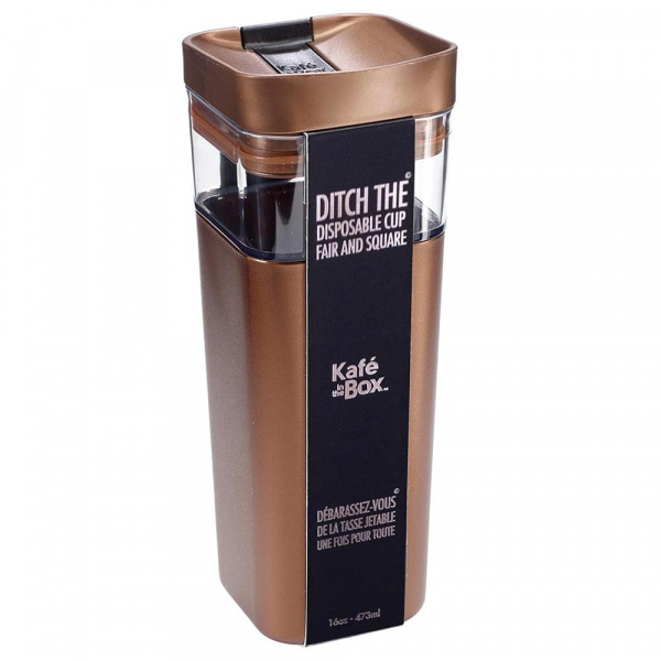 Kafé in The Box reusable cup for coffee and tea brown 473 ml Chick