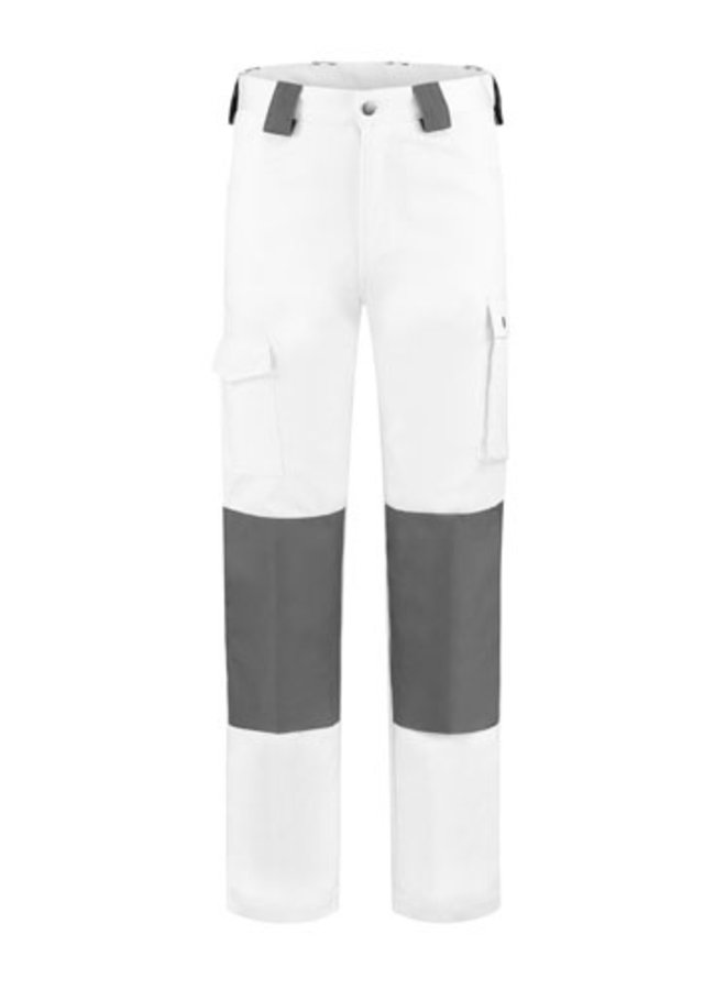 work trousers white cotton / polyester 