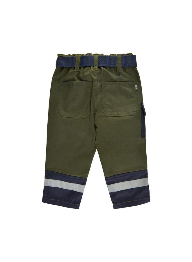 green children's work trousers with pockets and knees