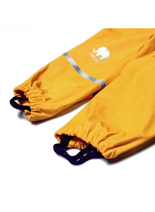 Children's rain pants with suspenders | Mineral Yellow | 70-100