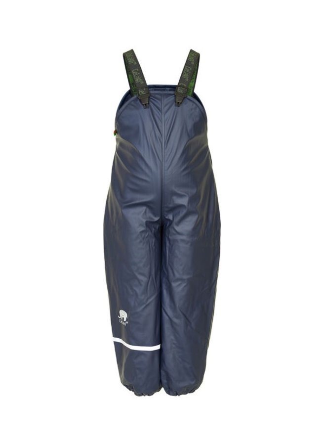 Fleece lined kids rain pants | navy blue| 80