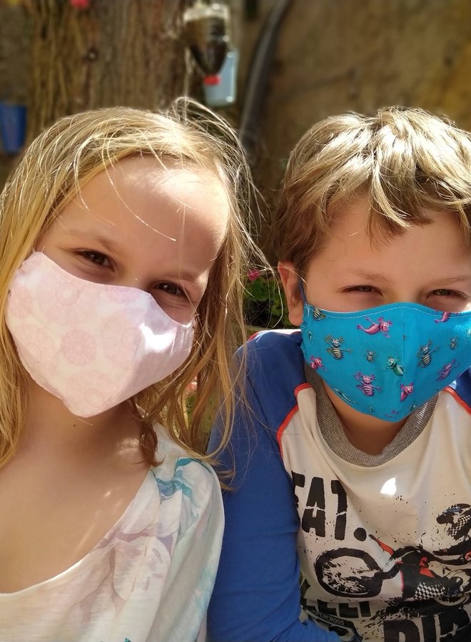 Herbruikbaar mondkapje met filter |Aqua Dragons| kinderen & volwassenen