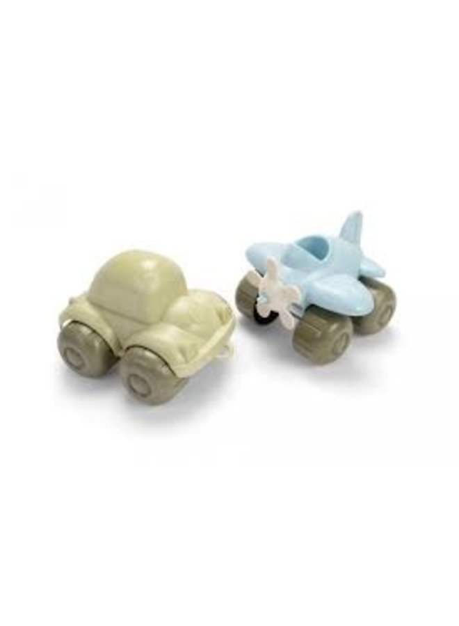 Bioplastic sandbox set airplane & car