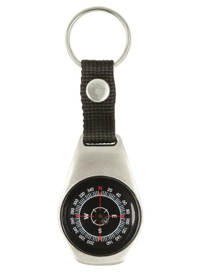 Metal pocket compass for children on key ring