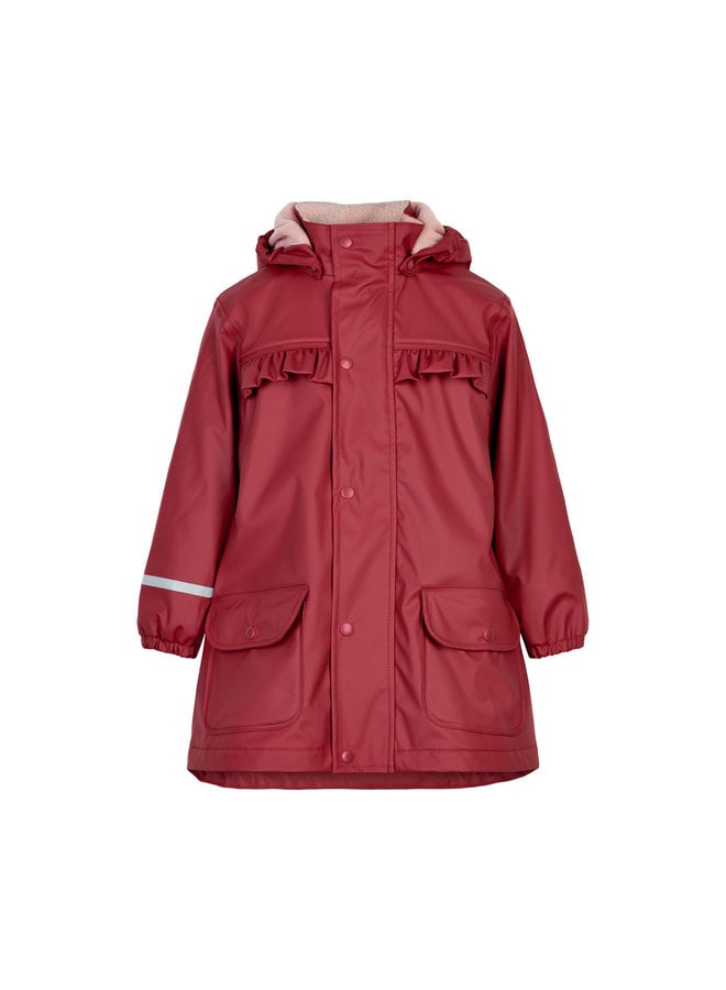 Kinderregenjas | fleece gevoerd | Rio Red