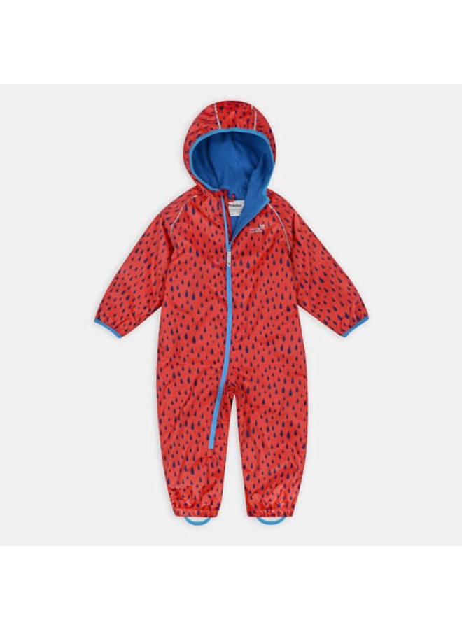 Sustainable rain suit ECOSPLASH, Raindrop | Red / blue