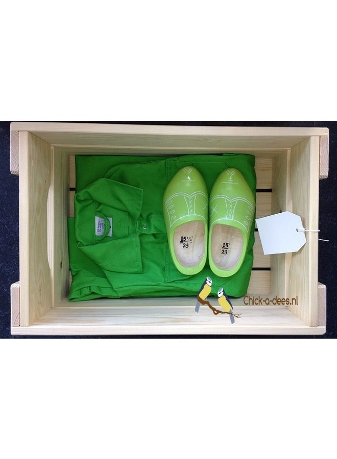 Maternity crate with name | children's overall & clogs | various colors