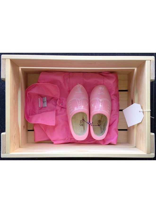 Maternity crate with name | children's overall & clogs | various colors