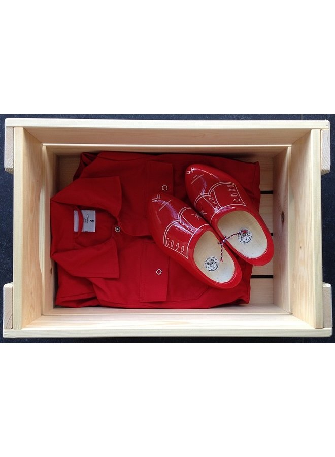 Maternity crate with name | children's overall & clogs | various colors