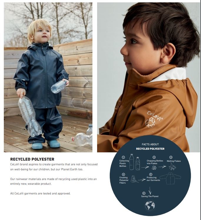 De Alpen klep Uitpakken Regenpak voor kinderen: broek en jas gemaakt van gerecycled materiaal -  Chick-a-dees homepage