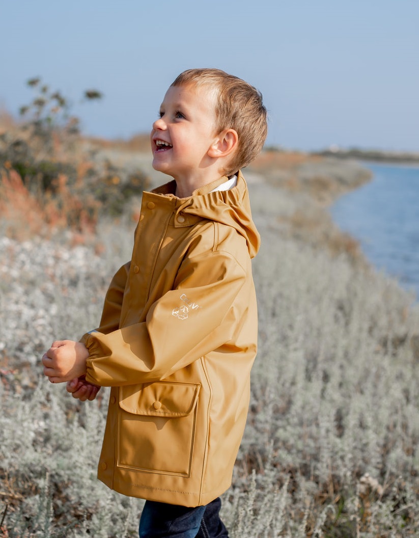 modder Voorwaarden Nieuwe betekenis ♻️ Duurzame kinderregenjas - recycled polyester | okergeel - Chick-a-dees  homepage