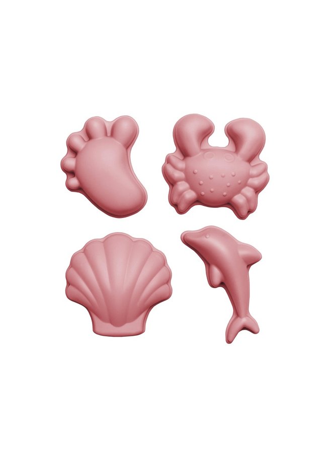 Set of 4 silicone sand molds | old pink