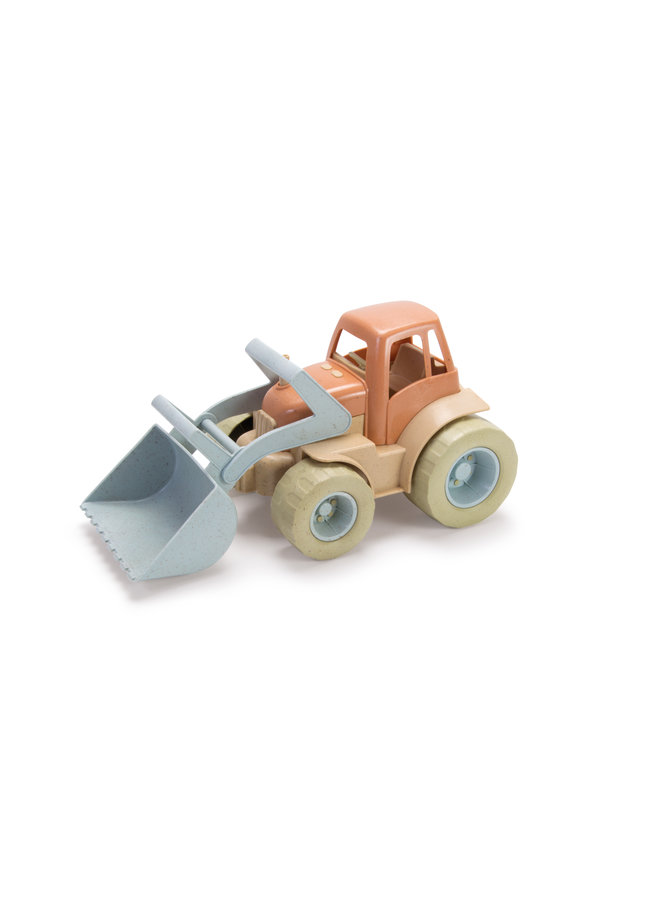 Bioplastic tractor with shovel