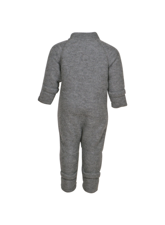 Wool jumpsuit | merino wool - Melange Grey