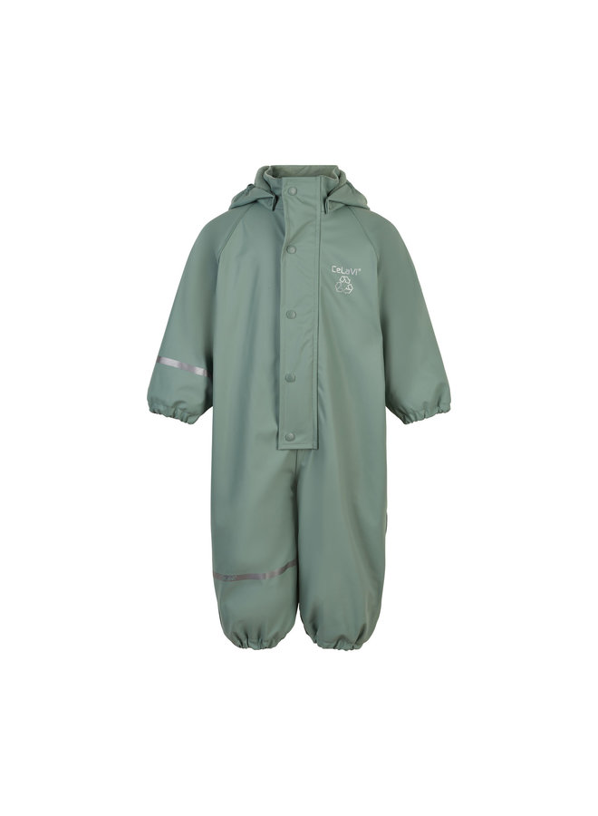 ♻️ Children's one-piece rain suit | fleece lining | Slate Grey | 70-110