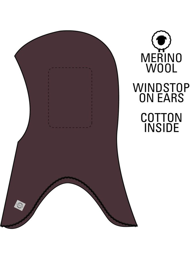 Balaclava kind | Windstopper | Merino wol mix | Fudge