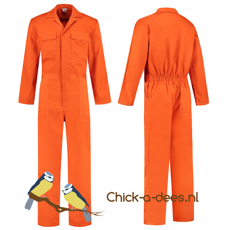 Orange overall for women and men - Chick-a-dees