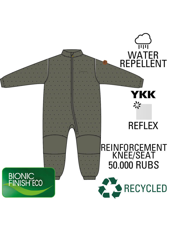 ♻️ Soft thermal outer suit for children | Dusty Olive | durable