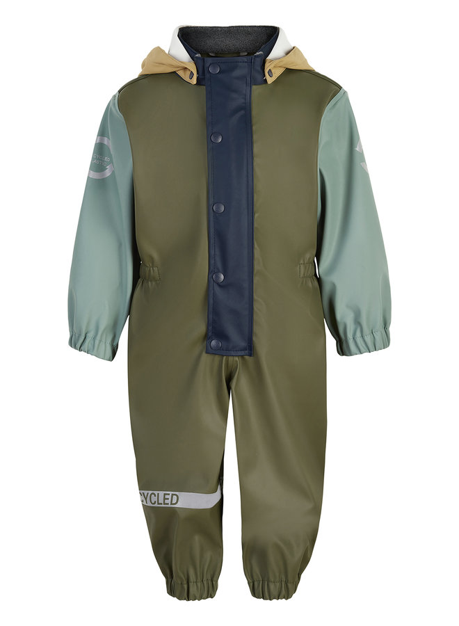 ♻️ Rain Coverall Color Block | Chinois Green