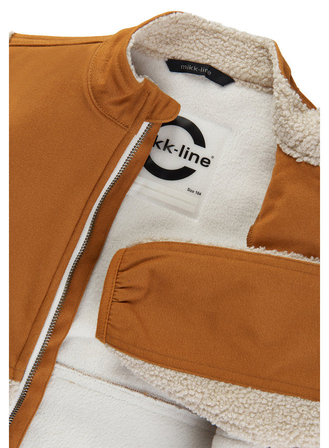 Teddy fleece children's jacket Dune