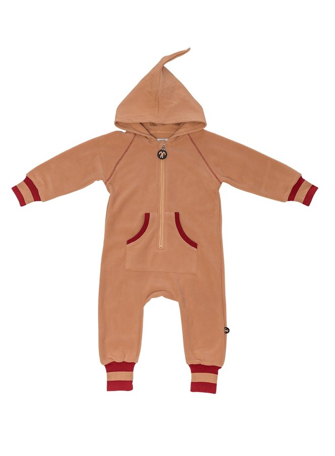 ♻️Fleece onesie Sand | maat 74-116