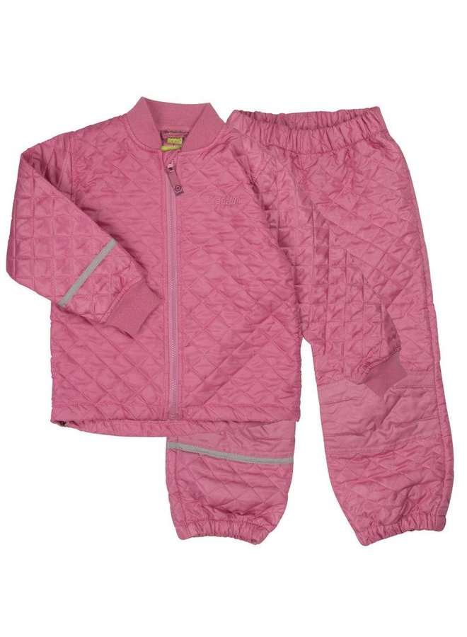 Thermoset, pants and jacket, quilted, antique pink
