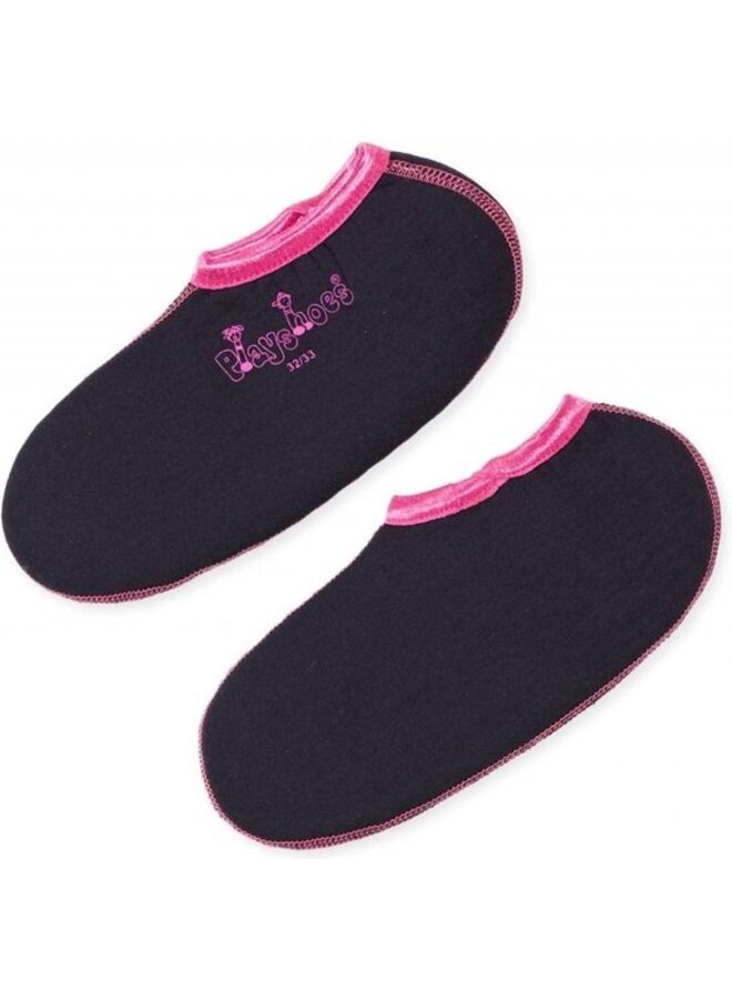 Sockets: korte laarssokken navy blauw/roze