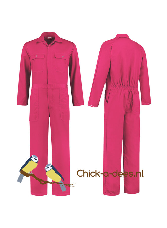 Fuchsia pink overall with name or text printing