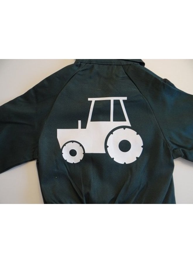 Coverall with tractor, tractor