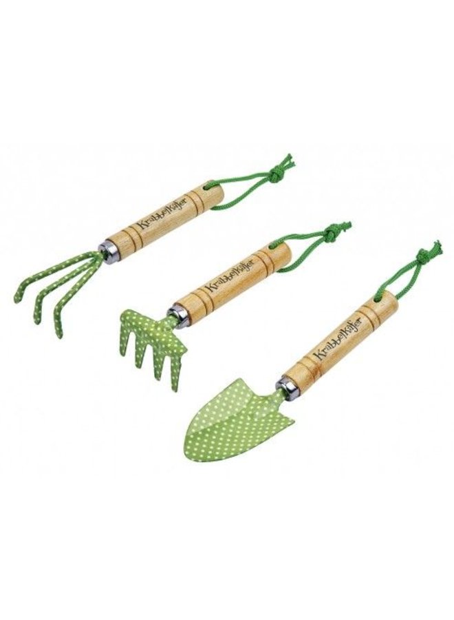 Set of children's garden tools in waist bag