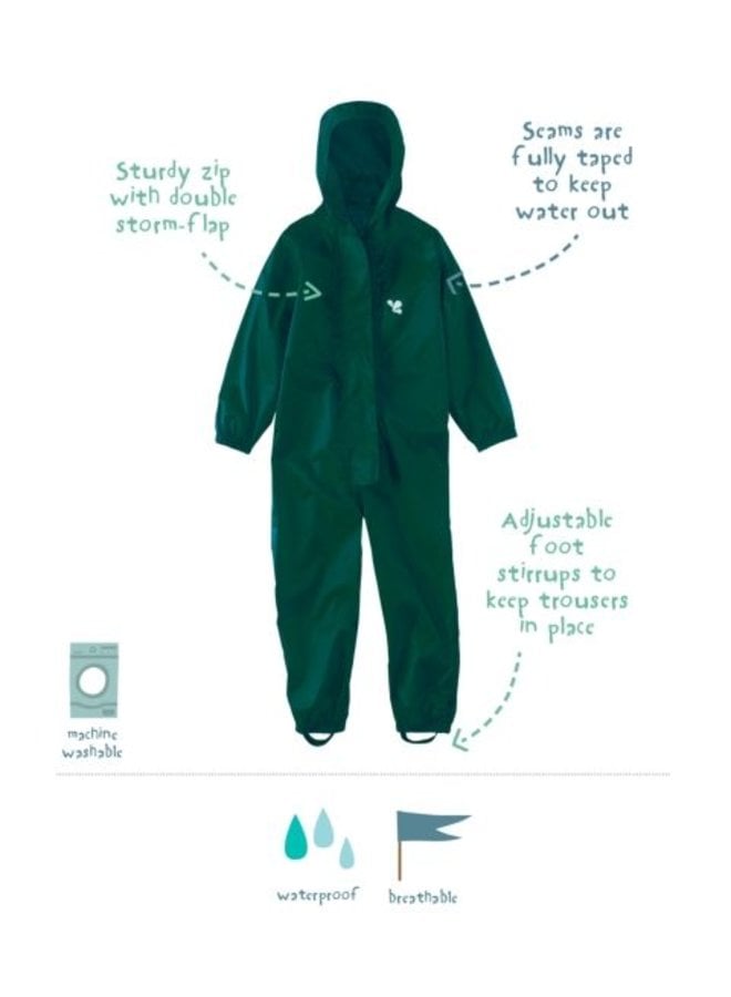 Waterproof overall, regenoverall - donkergroen KDV