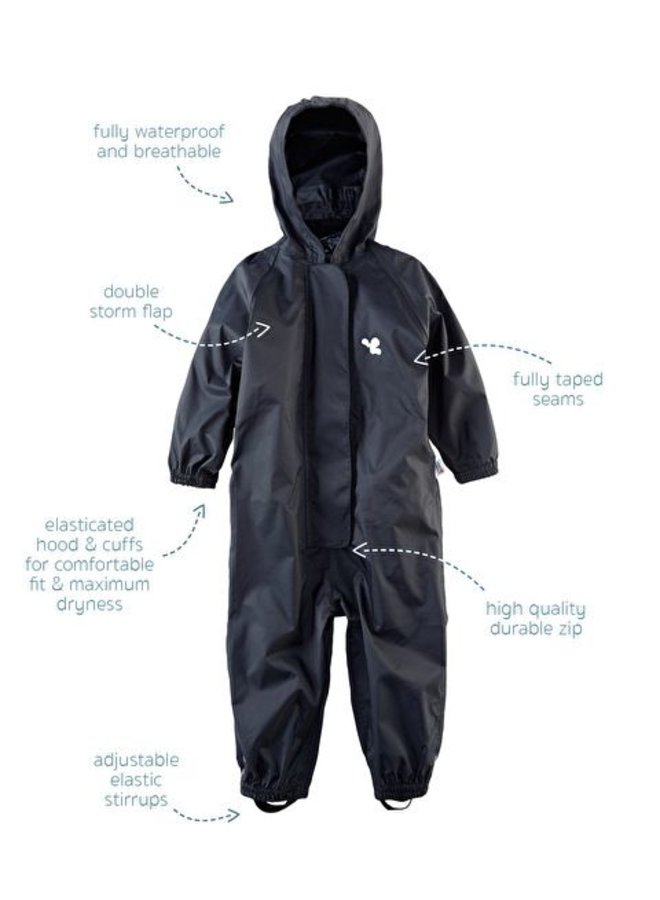 Waterproof overall, regenoverall - zwart KDV & BSO