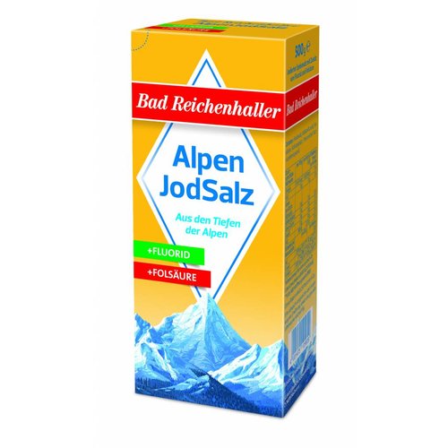 Bad Reichenhaller Jodsalz mit Fluorid + Folsäure (500g) Bad Reichenhaller Jodsalz mit Fluorid + Folsäure (500g)