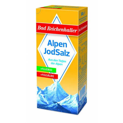 Bad Reichenhaller Jodsalz mit Fluorid + Folsäure (500g)