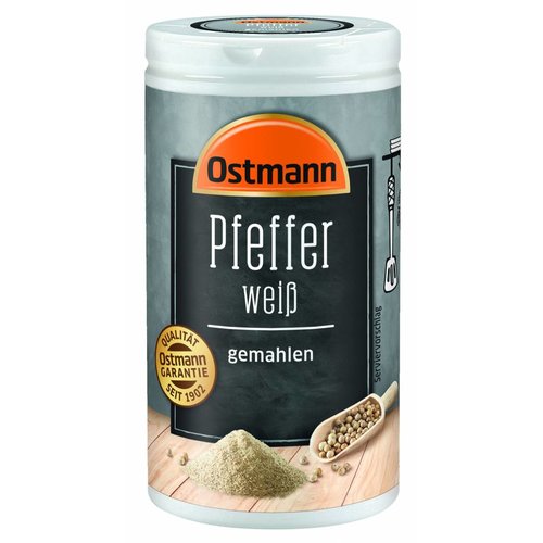 Ostmann Pfeffer weiß gemahlen (45g) Ostmann Pfeffer weiß gemahlen (45g)
