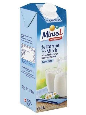 MinusL Fettarme H-Milch l-frei 1,5% (1l)
