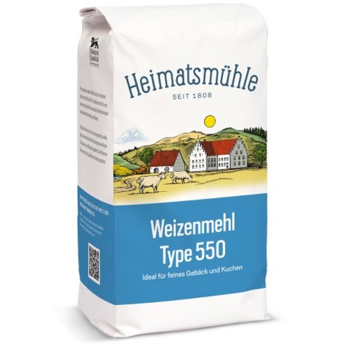 Heimatsmühle (Aalen) Weizenmehl Type 550 (1kg) Heimatsmühle (Aalen) Weizenmehl Type 550 (1kg)