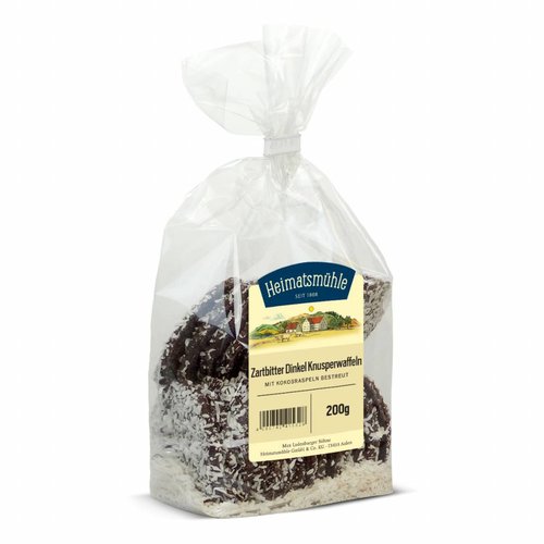 Heimatsmühle (Aalen) Dinkelwaffeln mit Kokos (200g) Heimatsmühle (Aalen) Dinkelwaffeln mit Kokos (200g)